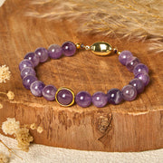 FREE Today: Balance and Relieves Stress Natural Amethyst Beads Buckle Bracelet - image 1