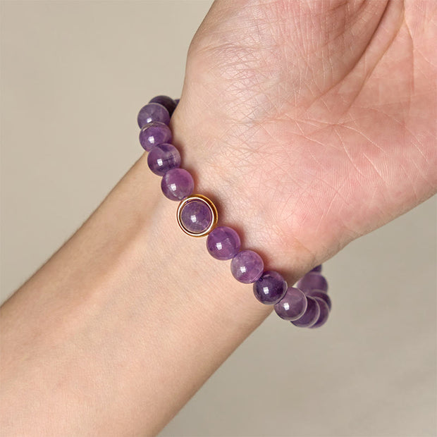FREE Today: Balance and Relieves Stress Natural Amethyst Beads Buckle Bracelet - image 4