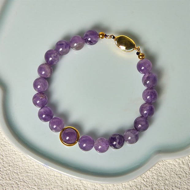FREE Today: Balance and Relieves Stress Natural Amethyst Beads Buckle Bracelet - image 2