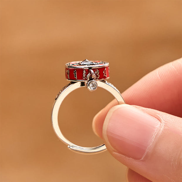 FREE Today: Wealth and Wisdom Om Mani Padme Hum Copper Prayer Wheel Rotatable Ring - image 3