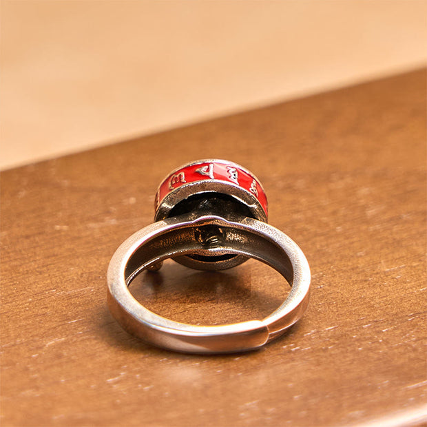 FREE Today: Wealth and Wisdom Om Mani Padme Hum Copper Prayer Wheel Rotatable Ring - image 4