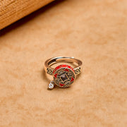 FREE Today: Wealth and Wisdom Om Mani Padme Hum Copper Prayer Wheel Rotatable Ring - image 2