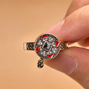 FREE Today: Wealth and Wisdom Om Mani Padme Hum Copper Prayer Wheel Rotatable Ring - image 1