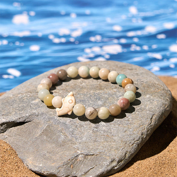 Buddha Stones Natural Various Stones Dolphin Spiritual Balance Bracelet - image 10