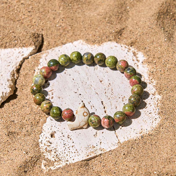 Buddha Stones Natural Various Stones Dolphin Spiritual Balance Bracelet - image 25