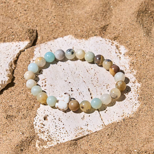 Buddha Stones Natural Various Stones Elephant Spiritual Strength Bracelet - image 14