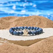 Buddha Stones Natural Various Stones Elephant Spiritual Strength Bracelet - Crackle Agate(Wrist Circumference: 15-18cm) - image 17
