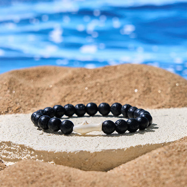 FREE Today: Positivity and Wisdom Natural Agate Stone Shark Bracelet - Lava Rock(Wrist Circumference: 15-18cm) - image 15