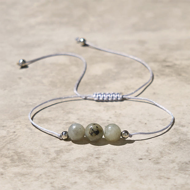 Buddha Stones Natural Labradorite Bead Rope Healing Bracelet - image 1