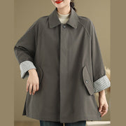 Buddha Stones Plain Patched Women's Long Sleeve Cargo Cotton Jacket With Pocket - image 6