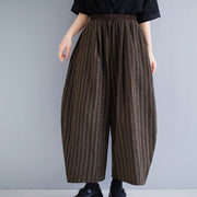 Buddha Stones Casual 7-8 Length Corduroy Stripes Women's Polyester Wide Leg Pants With Pockets - image 19