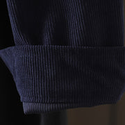 Buddha Stones Commute Plain Buttons Cotton Corduroy Women's Long Sleeve Shirt - image 4