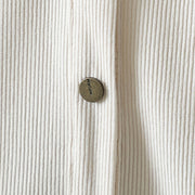 Buddha Stones Commute Plain Buttons Cotton Corduroy Women's Long Sleeve Shirt - image 13