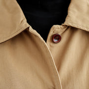 Buddha Stones Plain Lapel Buttons Design Women's Long Sleeve Quilted Cotton Jacket With Pockets - image 7