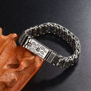 Buddha Stones Tibetan Auspicious Clouds Copper Om Mani Padme Hum Peace Metal Bracelet - 20cm - image 0