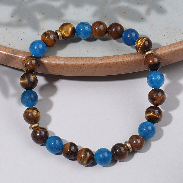 Buddha Stones Apatite Tiger Eye Spacer Beads Motivation Bracelet - image 2