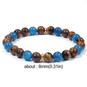 Buddha Stones Apatite Tiger Eye Spacer Beads Motivation Bracelet - image 4