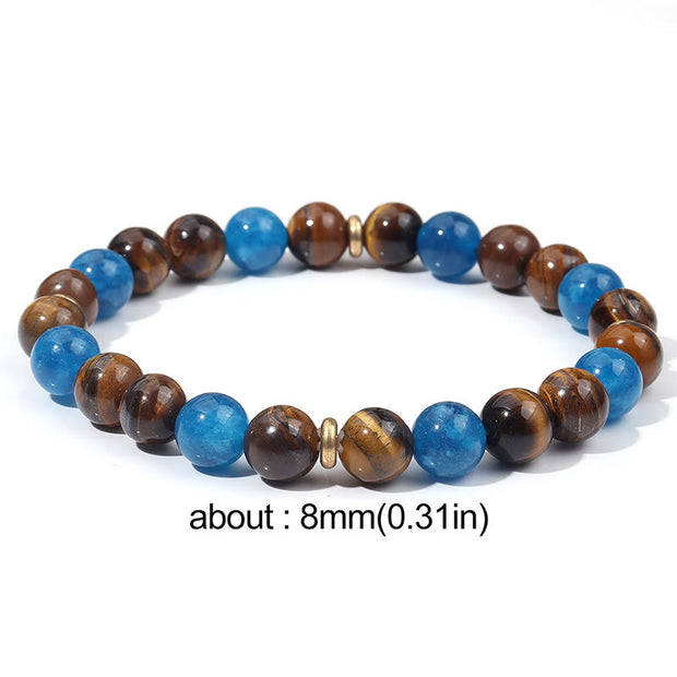 Buddha Stones Apatite Tiger Eye Spacer Beads Motivation Bracelet - image 4
