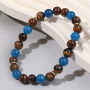 Buddha Stones Apatite Tiger Eye Spacer Beads Motivation Bracelet - image 1