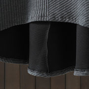 Buddha Stones Pure Color Irregular Design Cotton Turtleneck Long Sleeve Midi Dress With Pocket - image 15