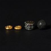Buddha Stones Natural Lava Rock Buddha Face Support Bracelet - image 6