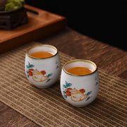 Buddha Stones Cute Lying Cat Branches Teacup Kung Fu Tea Cup - image 6
