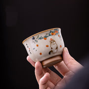 Buddha Stones Cute Cat Butterfly Teacup Kung Fu Tea Cup - image 8