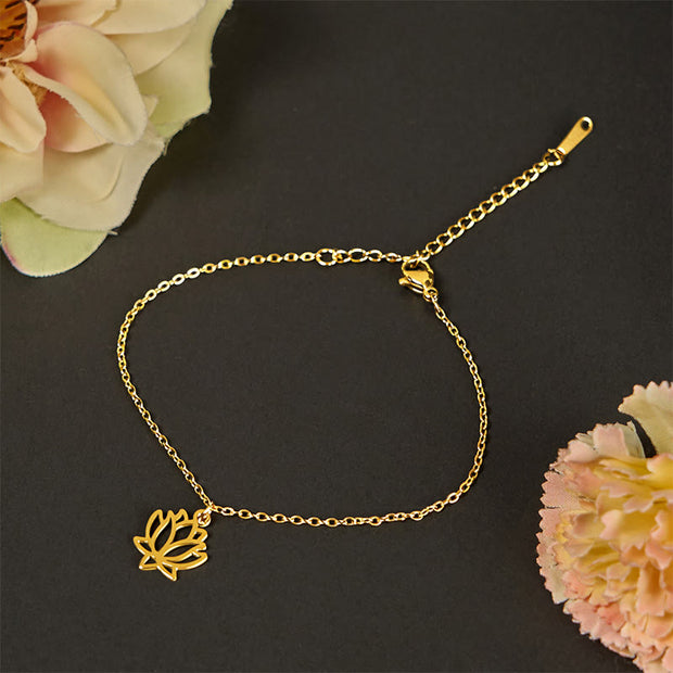 Buddha Stones Lotus Pattern Titanium Steel Enlightenment Bracelet - Silvery(Wrist Circumference: 15-20cm) - image 9