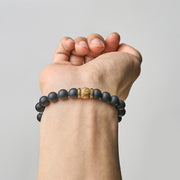 Buddha Stones Natural Black Onyx Picture Jasper Fortune Bracelet - image 3