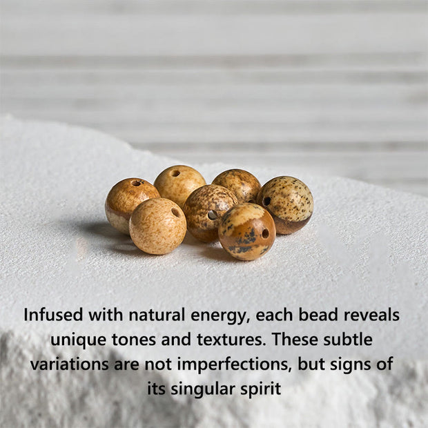 Buddha Stones Natural Black Onyx Picture Jasper Fortune Bracelet - image 7