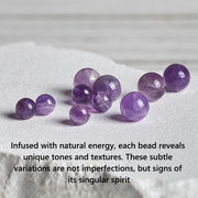 Buddha Stones 925 Sterling Silver Amethyst Lotus Design Natural Balance Bead Bracelet - image 15