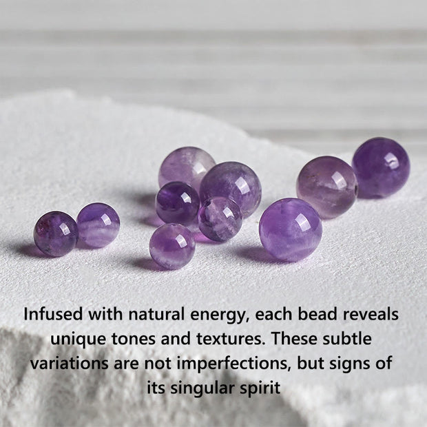Buddha Stones 925 Sterling Silver Amethyst Lotus Design Natural Balance Bead Bracelet - image 15