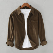 Buddha Stones Daily Plain Buttons Design Long Sleeve Men's Corduroy Pure Cotton Jacket With Pocket - SaddleBrown - US/UK/AU42，EU52 (3XL) - image 19