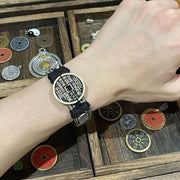 Buddha Stones Pixiu Mountain Ghosts Spend Money Luck Leather Watch Band Bracelet  - image 4