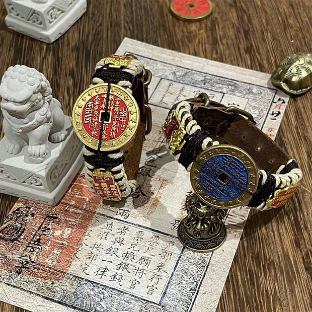 Buddha Stones Mountain Ghosts Spend Money Power Leather Watch Band Bracelet  - image 3