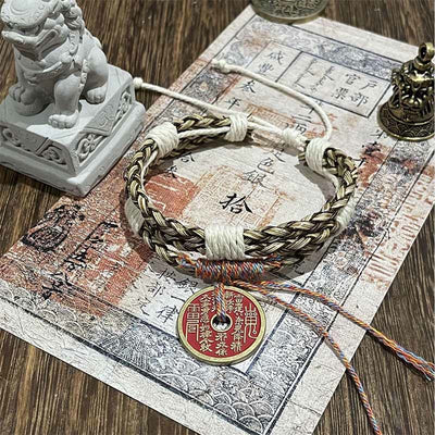 Buddha Stones Multi-layer Mountain Ghosts Spend Money Colorful Rope Braided Bracelet  - Red Mountain Ghosts Spend Money (Wrist Circumference: 15-19cm) - image 0