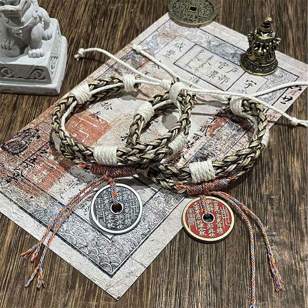 Buddha Stones Multi-layer Mountain Ghosts Spend Money Colorful Rope Braided Bracelet  - image 5