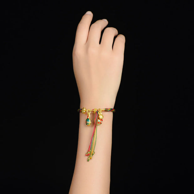 FREE Today: Luck Faith Tibet Gold Swallowing Beast Family Luck Knot Braid Colorful String Bracelet - image 3