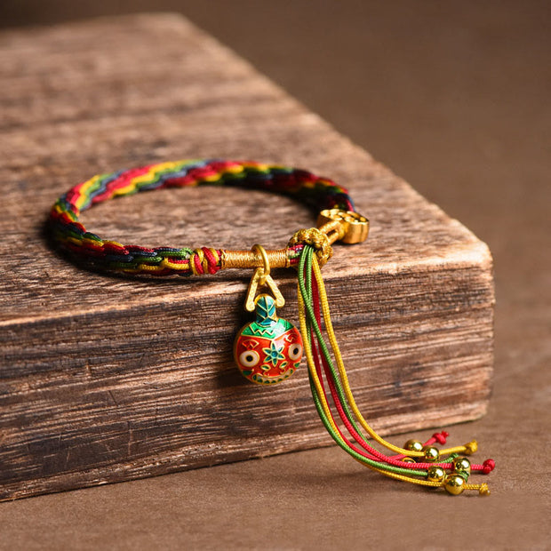 FREE Today: Luck Faith Tibet Gold Swallowing Beast Family Luck Knot Braid Colorful String Bracelet - Gold Swallowing Beast Mother(Wrist Circumference: 15-23cm) - image 7