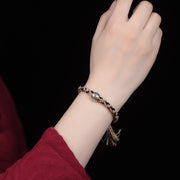 FREE Today: Focus and Wisdom Tibet Om Mani Padme Hum Carved Zakiram Rope Bracelet - image 6