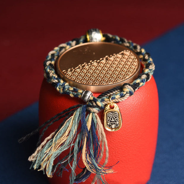 FREE Today: Focus and Wisdom Tibet Om Mani Padme Hum Carved Zakiram Rope Bracelet - image 1