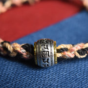Buddha Stones Tibet Om Mani Padme Hum Carved Zakiram Focus Rope Bracelet - image 7