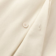 Buddha Stones Solid Fall Long Sleeve Hidden Half Button Design Men's Shirts - image 3