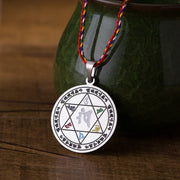 FREE Today: Peace Protection Colorful Om Mani Padme Hum Titanium Steel Rope Necklace Pendant - image 2