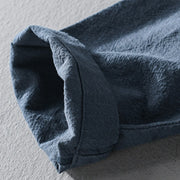 Buddha Stones Simple Long Sleeve Open Front Ramie Cotton Men's Shirts With Pockets - image 23
