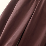 Buddha Stones Plain 7-8 Length Women's Harem Cotton Pants With Pockets - image 11