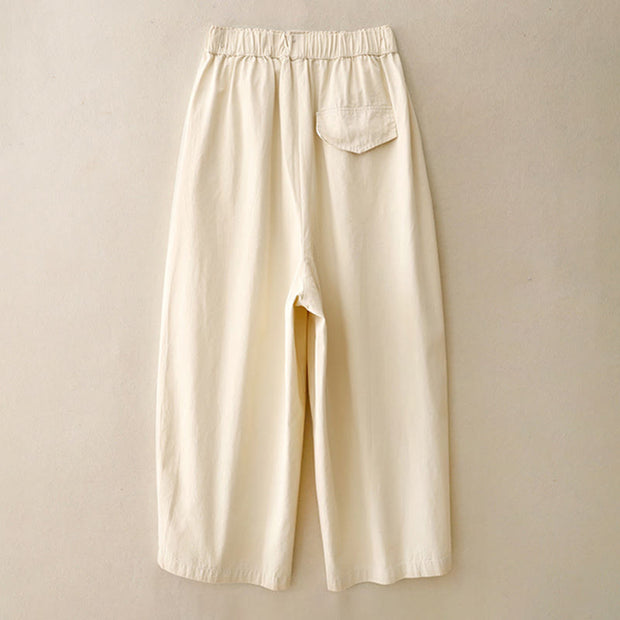 Buddha Stones Casual Rope Women's Cotton Polyester Pants With Pockets - image 6