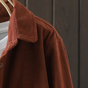 Buddha Stones Corduroy Women's Cotton Long Sleeve Jacket With Pockets - image 3
