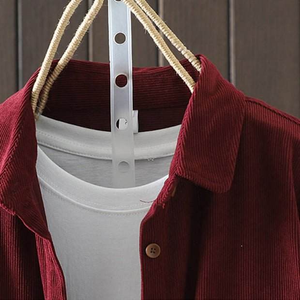 Buddha Stones Corduroy Women's Cotton Long Sleeve Jacket With Pockets - image 13