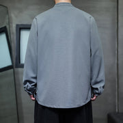 Buddha Stones Frog-Button Swallow Embroidery Stand Collar Long Sleeve Tang Suit Men's Shirt - image 16